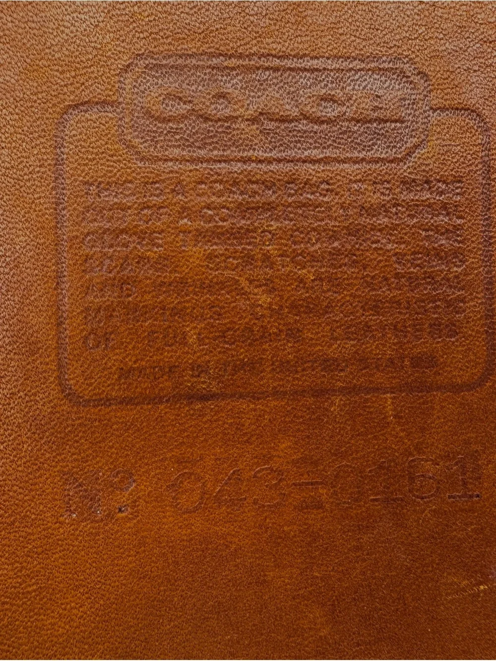 Vintage Coach Basic Bag 9455 British Tan Leather Shoulder Bag Made in USA